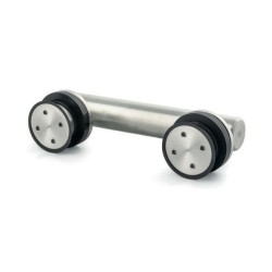 MCN2-CSQ17,52 SSS - Point fix connector (glass to glass 180°) with point stud CSQ