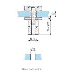 SO1-45-FQ SSS - Standoff ST installation with FQ point stud SO1-45-FQ SSS - Standoff ST installation with FQ point stud