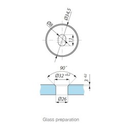 CSQ17,52 SSS - Countersunk point stud (adjustable)