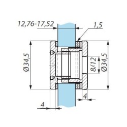 FHQ17,52 SSS - Flathead point stud (adjustable) FHQ17,52 SSS - Flathead point stud (adjustable)