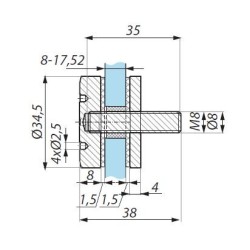 FQ SSS - Flathead point stud (adjustable) FQ SSS - Flathead point stud (adjustable)