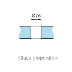 MCN3-FQ SSS - Point mount (glass - glass 90°) with FQ handles MCN3-FQ SSS - Point mount (glass - glass 90°) with FQ handles