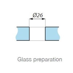 MCN3-FHQ17,52 SSS - Point fix connector (glass to glass 90°) with point studs FHQ MCN3-FHQ17,52 SSS - Point fix connector (glass to glass 90°) with point studs FHQ