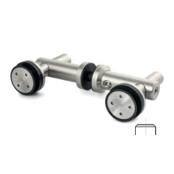 MCN6-CSQ SSS - Double point fix connector with perpendicular panel with point studs CSQ MCN6-CSQ SSS - Double point fix connector with perpendicular panel with point studs CSQ