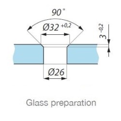 PGN1-CSQ SSS - Swivel point fix connector (wall to glass) with point stud CSQ PGN1-CSQ SSS - Swivel point fix connector (wall to glass) with point stud CSQ