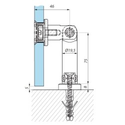 PGN1-CSQ SSS - Swivel point fix connector (wall to glass) with point stud CSQ PGN1-CSQ SSS - Swivel point fix connector (wall to glass) with point stud CSQ