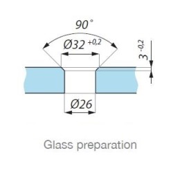 PGN2-CSQ SSS - Swivel point fix connector (glass-glass 180°) with point studs CSQ PGN2-CSQ SSS - Swivel point fix connector (glass-glass 180°) with point studs CSQ