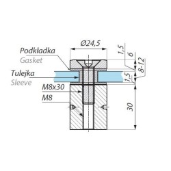 SO230 SSS - Point stud with standoff ø24.5 SO230 SSS - Point stud with standoff ø24.5