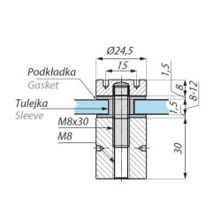 SO230D SSS - Point stud with standoff 30 mm SO230D SSS - Point stud with standoff 30 mm