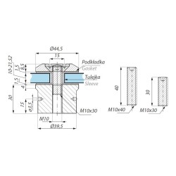 SO430D SSS - Point stud with standoff 30 mm ø44,5 SO430D SSS - Point stud with standoff 30 mm ø44,5