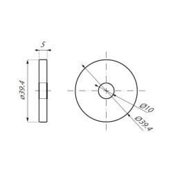 SO405 SSS - Spacer 3 mm for point studs SO430, SO430D, SO445, SO445D SO405 SSS - Spacer 3 mm for point studs SO430, SO430D, SO445, SO445D