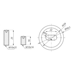 SO930D SSS - Countersunk point stud with adjustable standoff 30,5 mm – 35,5 mm SO930D SSS - Countersunk point stud with adjustable standoff 30,5 mm – 35,5 mm