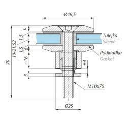 R50-ADJ SSS - Point stud with adjustable standoff R50-ADJ SSS - Point stud with adjustable standoff