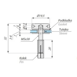 PS04 SSS - Point fixing for mirrors and glass panels PS04 SSS - Point fixing for mirrors and glass panels