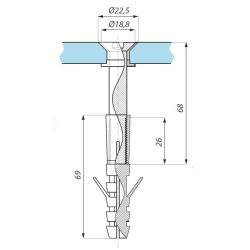MPE10 - Countersunk point fixing MPE10 - Countersunk point fixing