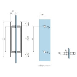 HQ16-20/30-425LBI - Door handle HQ16-20/30-425LBI - Door handle