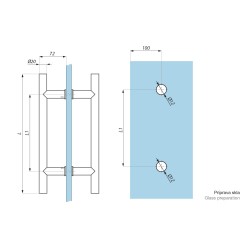 H16-30-1500L BL - Door handle H16-30-1500L BL - Door handle
