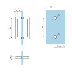 H19-19-220 BL - Pull handle