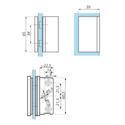 TGSC90 SC - Clamp wall to glass 90° TGSC90 SC - Clamp wall to glass 90°
