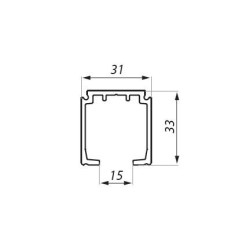 TS-TR-1280-2000 - Top track, ceiling installation TS-TR-1280-2000 - Top track, ceiling installation
