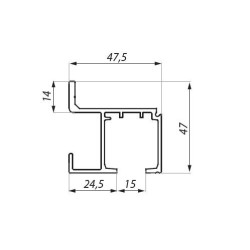 TS-TR-1359-3000 - Top track, wall installation TS-TR-1359-3000 - Top track, wall installation