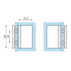 TGSC90-GG PC - Clamp glass to glass 90° TGSC90-GG PC - Clamp glass to glass 90°