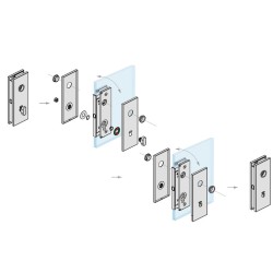 TGMVLI10S PSS - Bathroom magnetic vertical lock with vacant / engaged indicator TGMVLI10S PSS - Bathroom magnetic vertical lock with vacant / engaged indicator