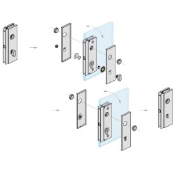 TGMVLI11S SSS - Bathroom magnetic vertical lock with vacant / engaged indicator TGMVLI11S SSS - Bathroom magnetic vertical lock with vacant / engaged indicator