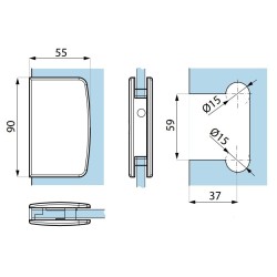 TGSI70H SC - Strike box for bathroom lock TGSI70H SC - Strike box for bathroom lock