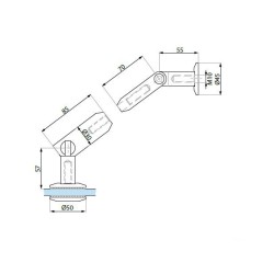 MG25 SSS - Set: top double fixing with point stud