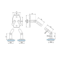 MGV5 SSS - Set: top handle type "V" with two propellers