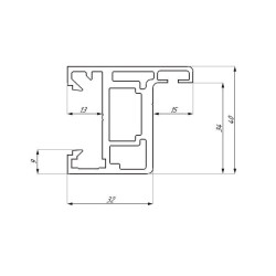 FRZ-2300 NA - FRZ aluminium frame profile for glass doors installed on masonry walls FRZ-2300 NA - FRZ aluminium frame profile for glass doors installed on masonry walls
