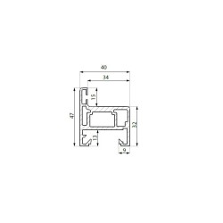 FRH-2300 NA - Aluminium frame profile for glass doors INSTALLATION on glass partition walls FRH-2300 NA - Aluminium frame profile for glass doors INSTALLATION on glass partition walls