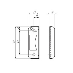 FRN-PCL-08 BL - Strike plate FRN-PCL-08 BL - Strike plate