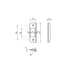 FRN-PCL-10 BL - Strike plate FRN-PCL-10 BL - Strike plate