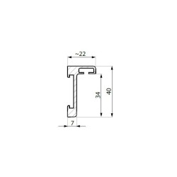 FRL-2510 NABL - FRL aluminium frame profile for glass doors installed on masonry walls – installation between two walls FRL-2510 NABL - FRL aluminium frame profile for glass doors installed on masonry walls – installation between two walls