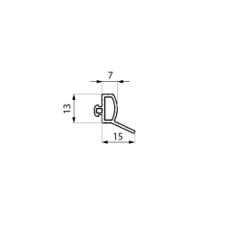 FR-UO4-1250 GR - Frame seal for FRH, FRZ and FRL profiles FR-UO4-1250 GR - Frame seal for FRH, FRZ and FRL profiles