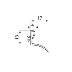FR-UO5-2510 BL - Frame seal for FRH, FRZ and FRL profiles FR-UO5-2510 BL - Frame seal for FRH, FRZ and FRL profiles
