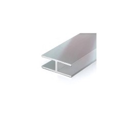 FIXSGH10-3000 AX - „H” glass to glass 180º aluminium connection profile FIXSGH10-3000 AX - „H” glass to glass 180º aluminium connection profile