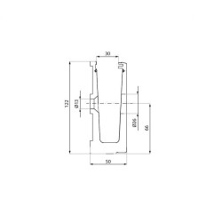 BAL-SN 3000 NAS - Aluminium balustrade profile - lateral side installation pre-drilled and ready for the installation