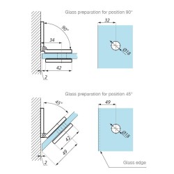 TGAC701 SC - Adjustable clamp glass to wall TGAC701 SC - Adjustable clamp glass to wall