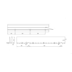 BAL-FN 3000 NAS - Aluminium balustrade profile - floor installation side fixing pre-drilled and ready for the installation BAL-FN 3000 NAS - Aluminium balustrade profile - floor installation side fixing pre-drilled and ready for the installation