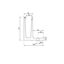 BAL-FN 3000 NAS - Aluminium balustrade profile - floor installation side fixing pre-drilled and ready for the installation BAL-FN 3000 NAS - Aluminium balustrade profile - floor installation side fixing pre-drilled and ready for the installation