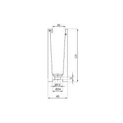 BAL-DN 3000 NA - Aluminium balustrade profile - floor installation pre-drilled and ready for the installation BAL-DN 3000 NA - Aluminium balustrade profile - floor installation pre-drilled and ready for the installation