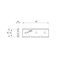 FR-TGH-INS - Reinforcing insert for TGH12, TGH122, TGH32, TGH322, TGH42, TGH422 hinges installed on FRZ frame profile FR-TGH-INS - Reinforcing insert for TGH12, TGH122, TGH32, TGH322, TGH42, TGH422 hinges installed on FRZ frame profile