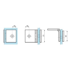 TGAC701 SC - Adjustable clamp glass to wall TGAC701 SC - Adjustable clamp glass to wall