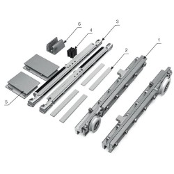 TS-MP80SET NA - Set of accessories for the sliding system with soft damper stoppers from both sides TS-MP80SET NA - Set of accessories for the sliding system with soft damper stoppers from both sides