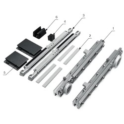 TS-MP80SET NABL - Set of accessories for the sliding system with soft damper stoppers from both sides TS-MP80SET NABL - Set of accessories for the sliding system with soft damper stoppers from both sides