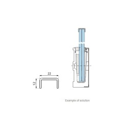 U22X12-3000 NA - Balustrade glass-edge protection profile U22X12-3000 NA - Balustrade glass-edge protection profile