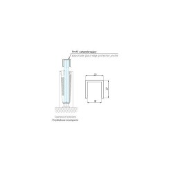 U22x22/2 NAS - Balustrade glass-edge protection profile U22x22/2 NAS - Balustrade glass-edge protection profile